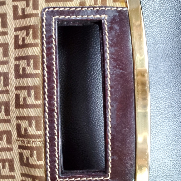 Vintage Clutch Handbag Bag Zucca Authentic - Picture 9 of 13